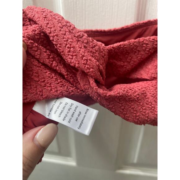 NWOT Andie Swim Barbados Top In‎ Sedona Pink Twist Back Detail Square Neck XS/S - Picture 4 of 7